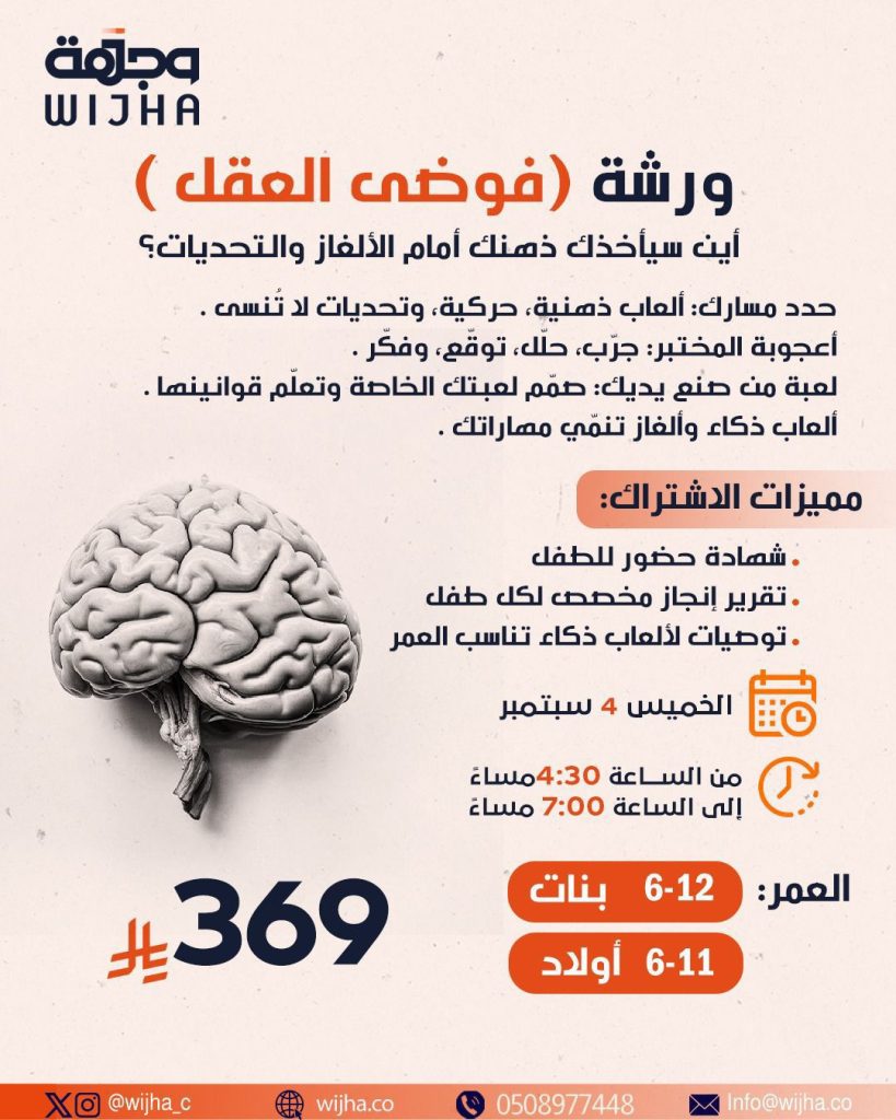 ورشة فوضى العقل - مركز وجهة للتدريب